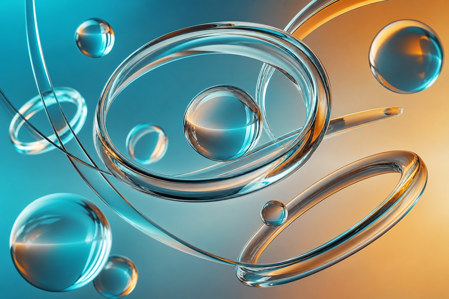 Preview for Abstract 3d Glass Orbit Background