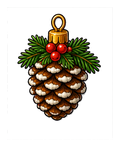 Preview for Pinecone Ornament Christmas Sticker
