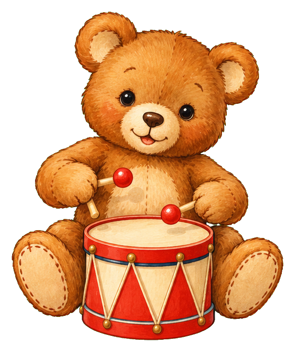 Preview for Teddy With Toy Drum