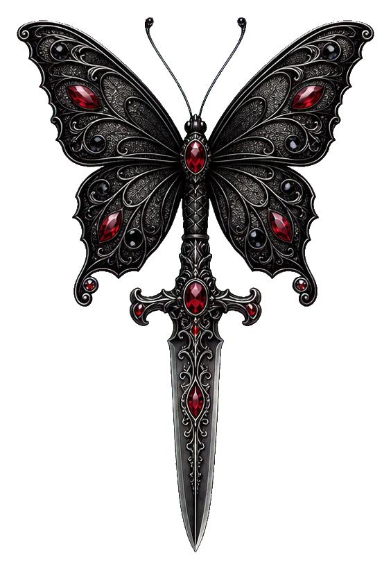 Preview for Ornamental Dagger Butterfly Sticker