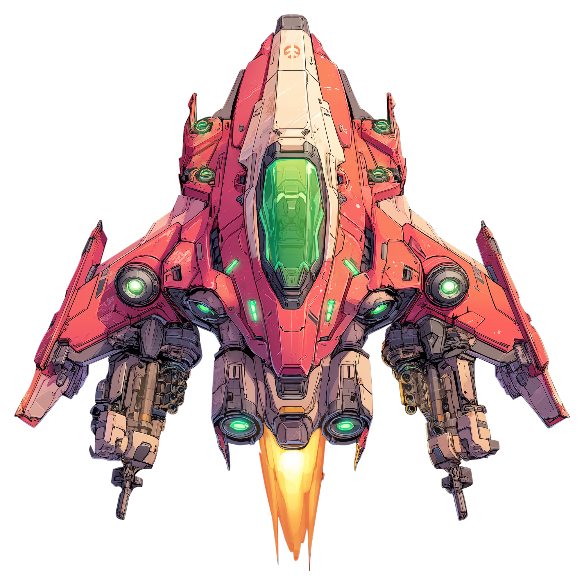 Preview for Futuristic-spaceship-illustration-sticker-e0ad8