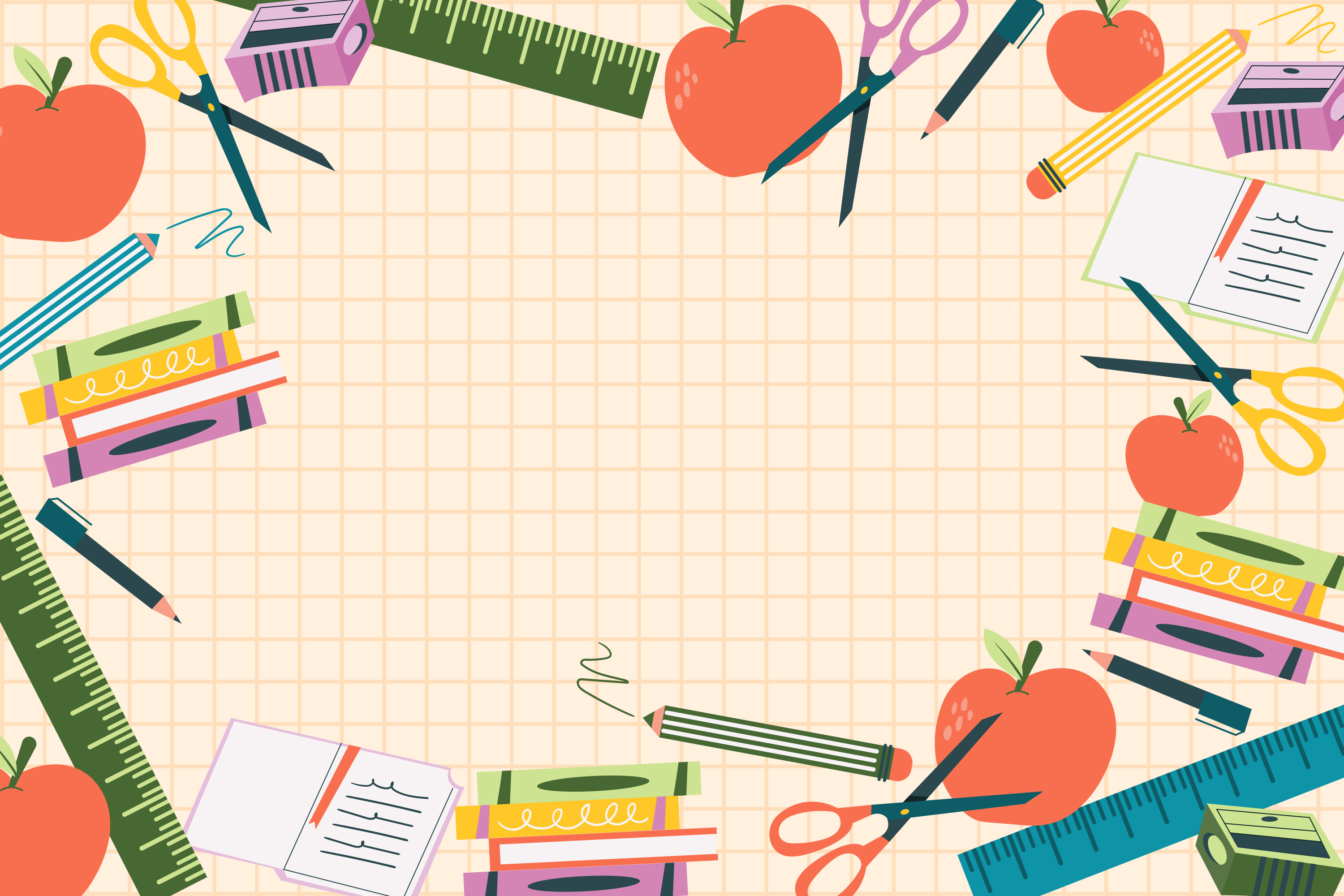 Preview for School-supplies-graph-paper-border-back-to-background-7e179