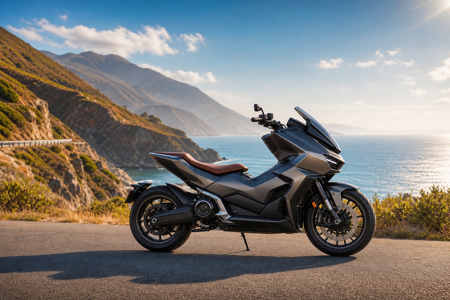 Preview for Motorcycle Sunlit Stock Background