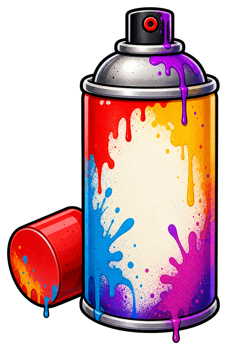Preview for Graffiti Spray Can Sticker