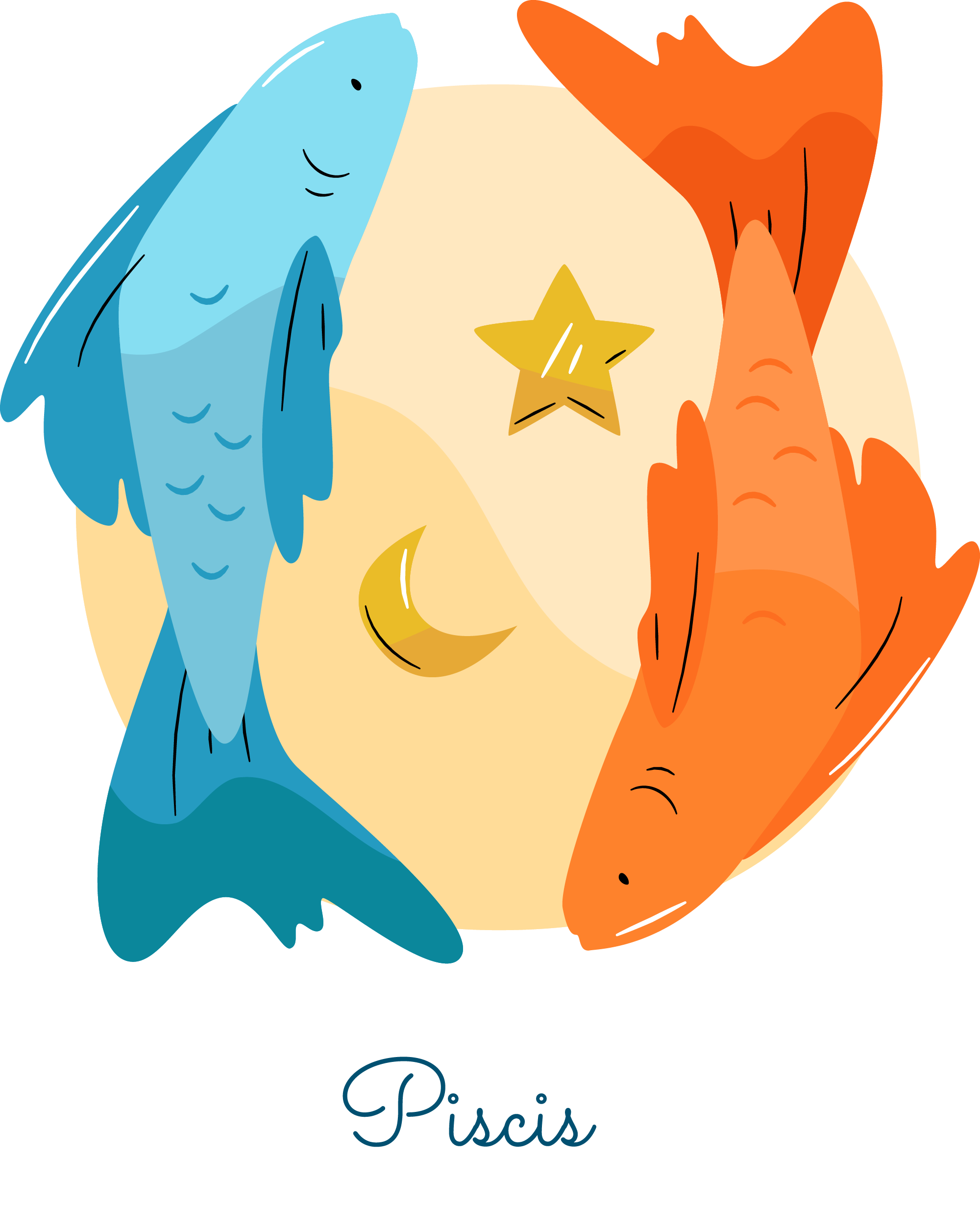 Preview for Pisces-zodiac-sign-illustration-sticker-828ea
