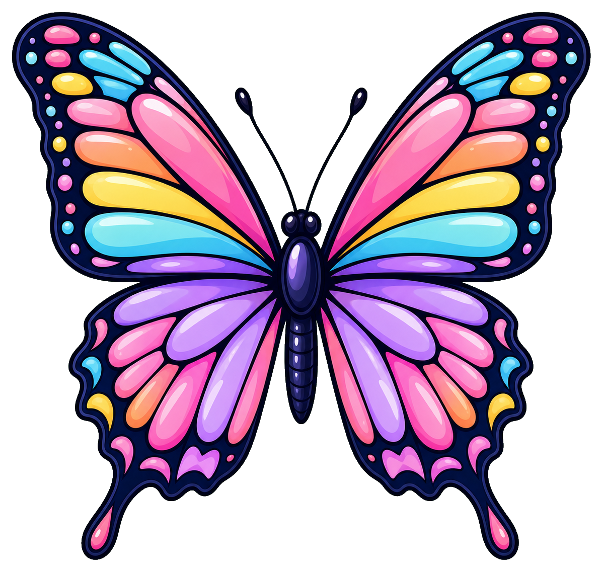 Preview for Candy Rainbow Swallowtail Butterfly Sticker