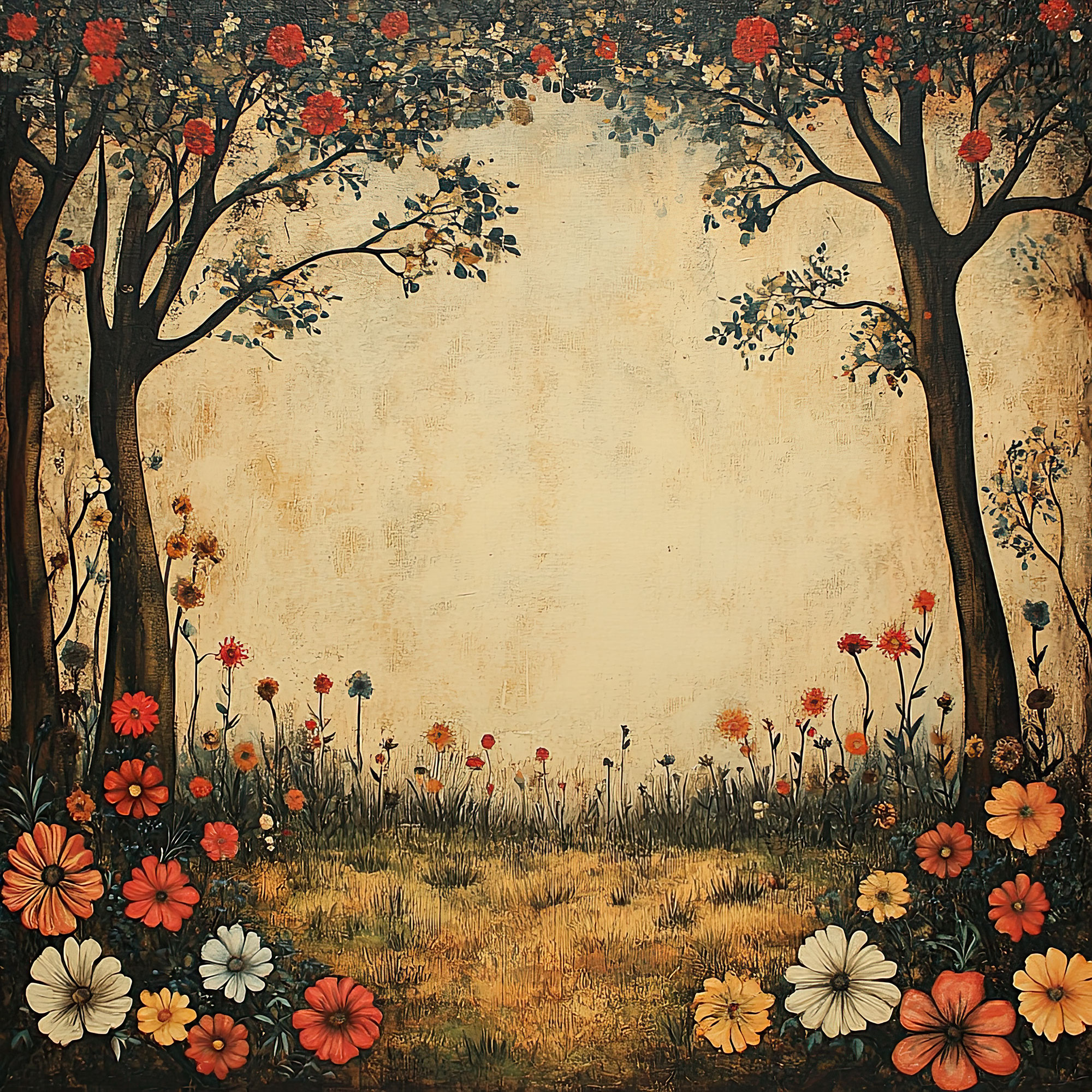 Preview for Floral-landscape-illustration-nature-backdrop-background-e8870