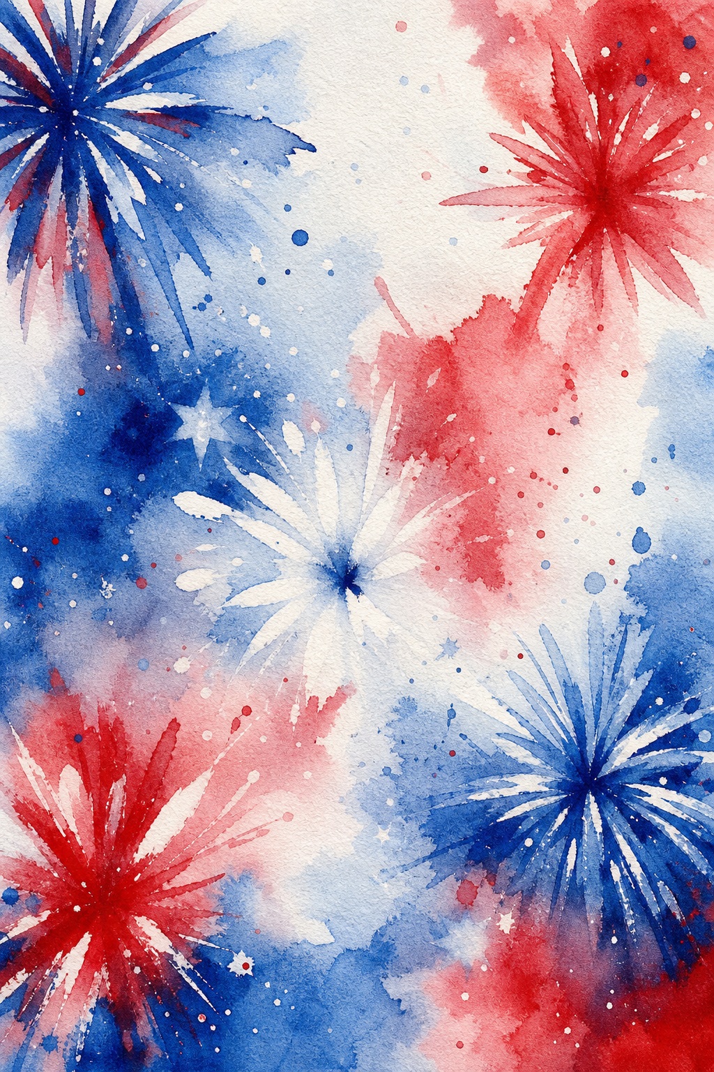 Preview for Watercolor Fourth Of July Starburst Background