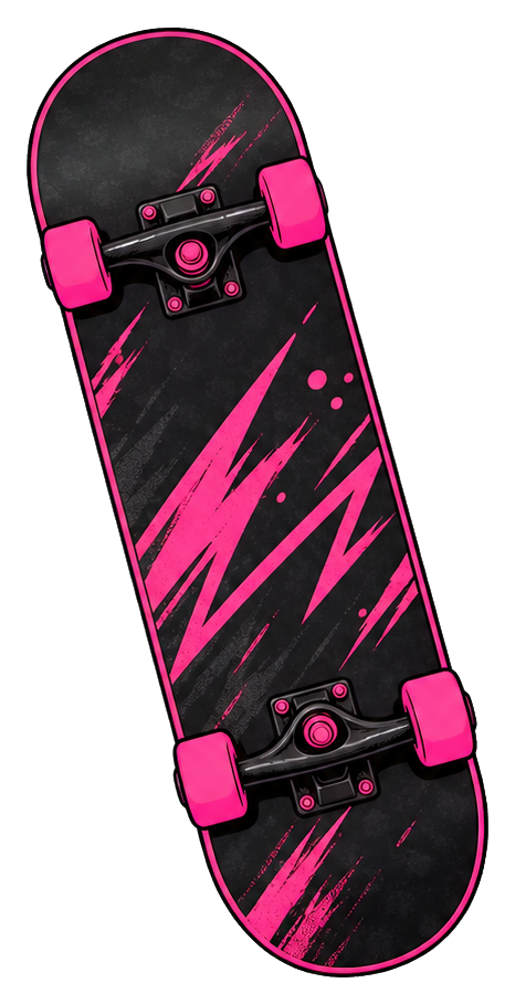 Preview for Black And Pink Skateboard Sticker