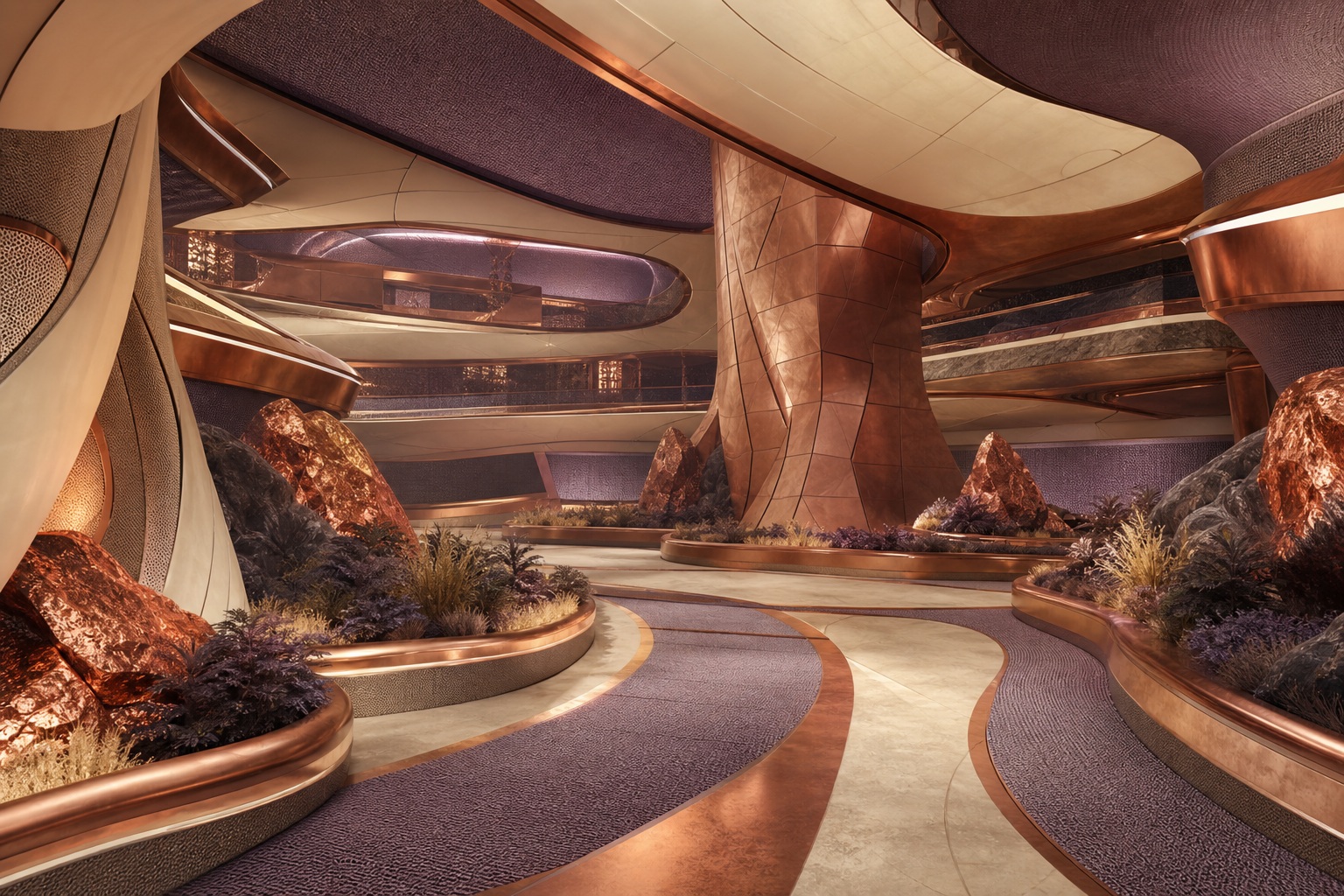 Preview for Copper Twilight Space Habitat Background