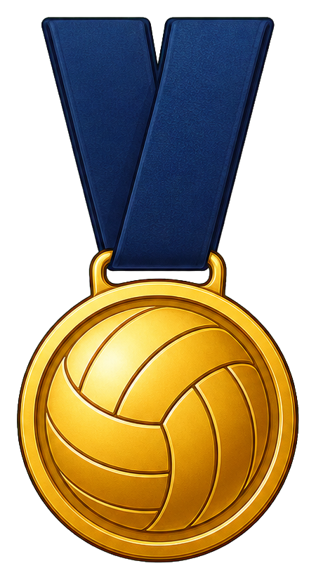 Preview for Gold Volleyball Medal Sticker