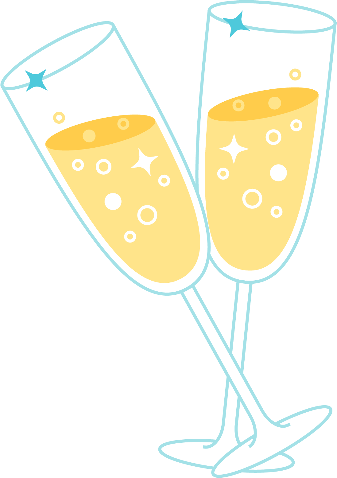 Preview for Champagne-toast-illustration-love-design-sticker-ab67f