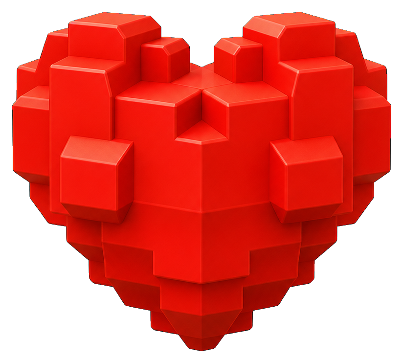 Preview for Blocky Red Heart Sticker