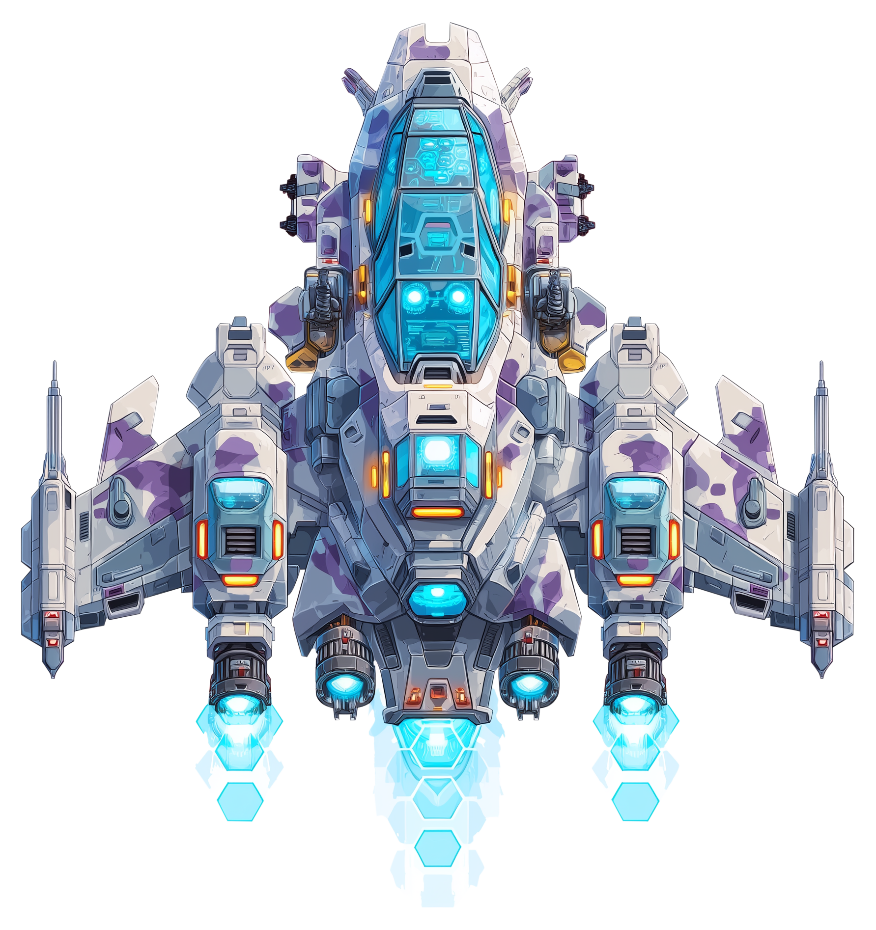 Preview for Futuristic-spacecraft-design-template-spaceship-sticker-f7b24