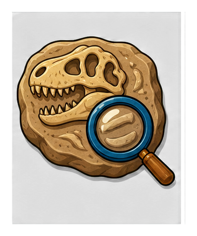 Preview for Fossil Magnifier Dinosaur Sticker