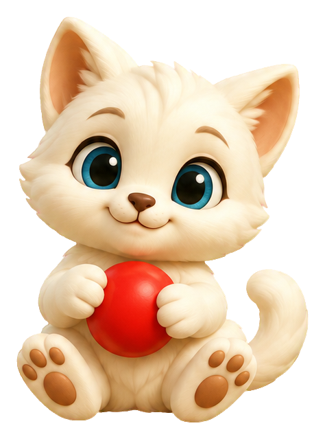 Preview for 3d Kitten Pals Ivory Ball