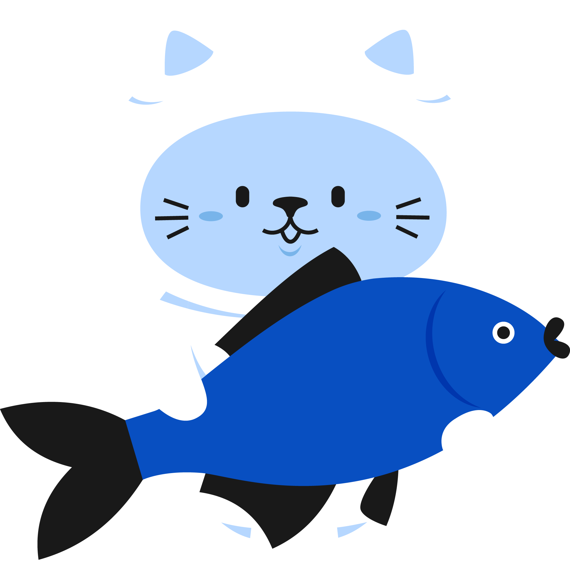 Preview for Cartoon-cat-with-fish-zodiac-sticker-38488