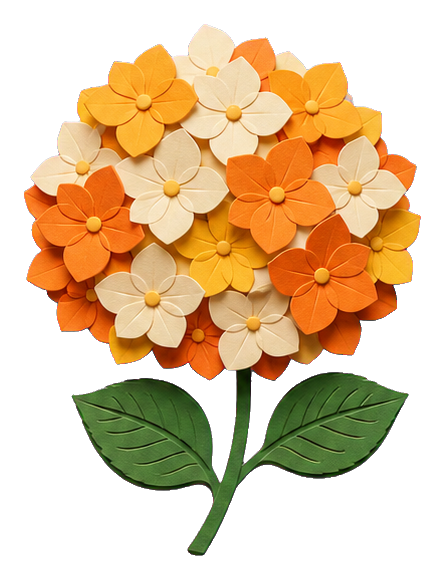 Preview for Layered Paper Hydrangea Sticker