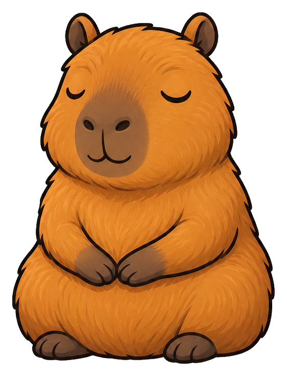 Preview for Peaceful Capybara Sticker Graphic