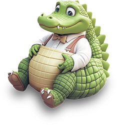 Preview for Cartoon-alligator-with-basket-character-sticker-8b715