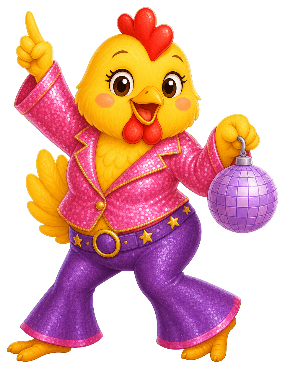 Preview for Cute Disco Chicken Sticker