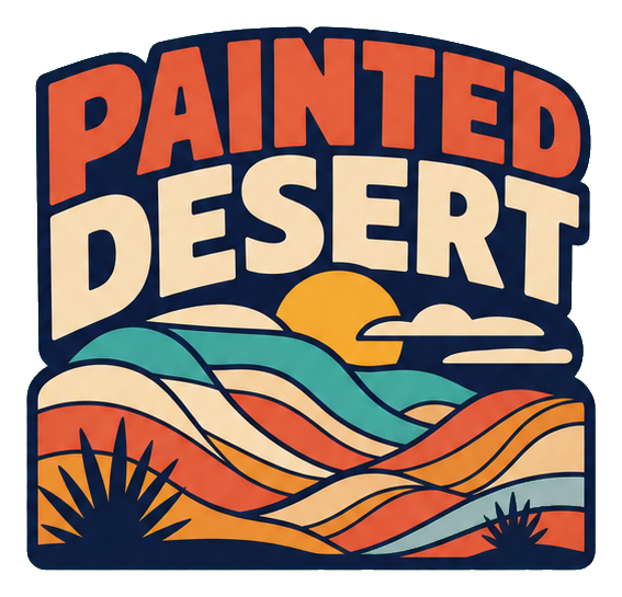 Preview for Painted Desert Abstract Hills Sticker