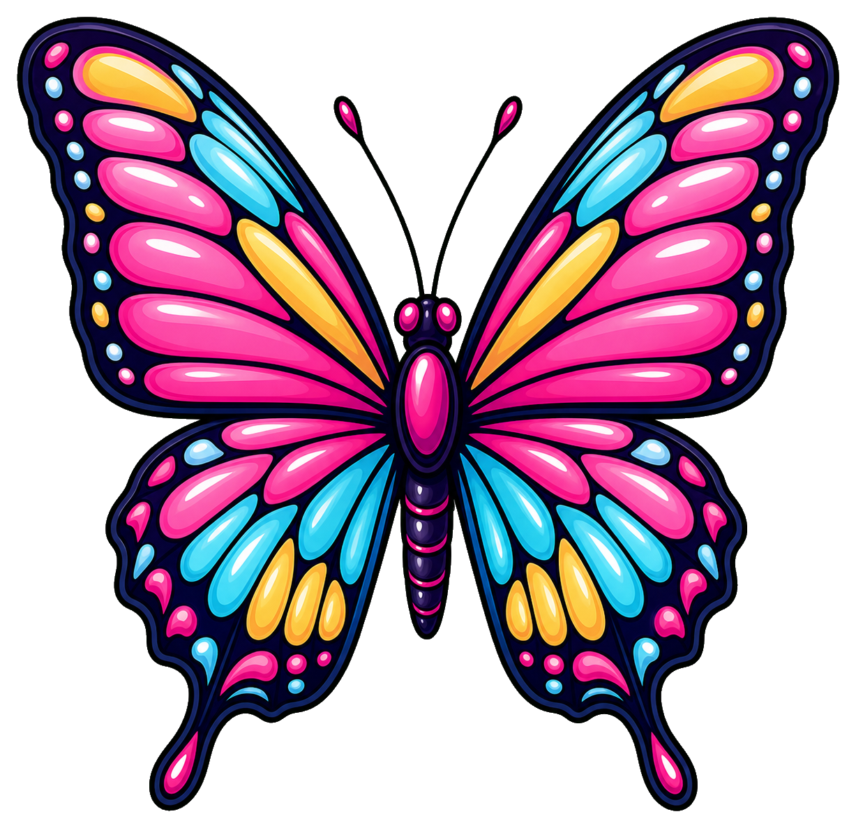 Preview for Fuchsia Swallowtail Butterfly Sticker
