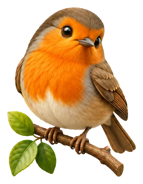 Preview for 3d Garden Animals Robin On Branch