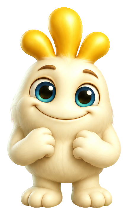 Preview for 3d Friendly Monsters Ivory Crown Tuft