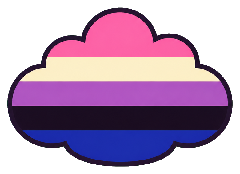Preview for Genderfluid Pride Cloud Sticker