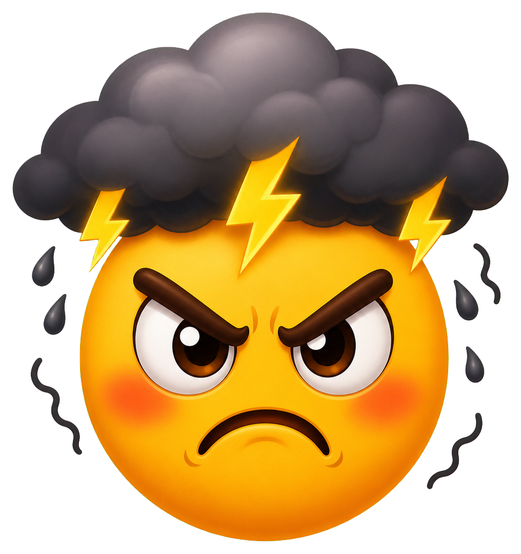 Preview for Stormy Angry Face Sticker