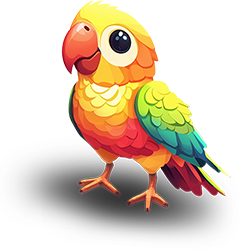 Preview for Colorful-parrot-illustration-animal-sticker-96320
