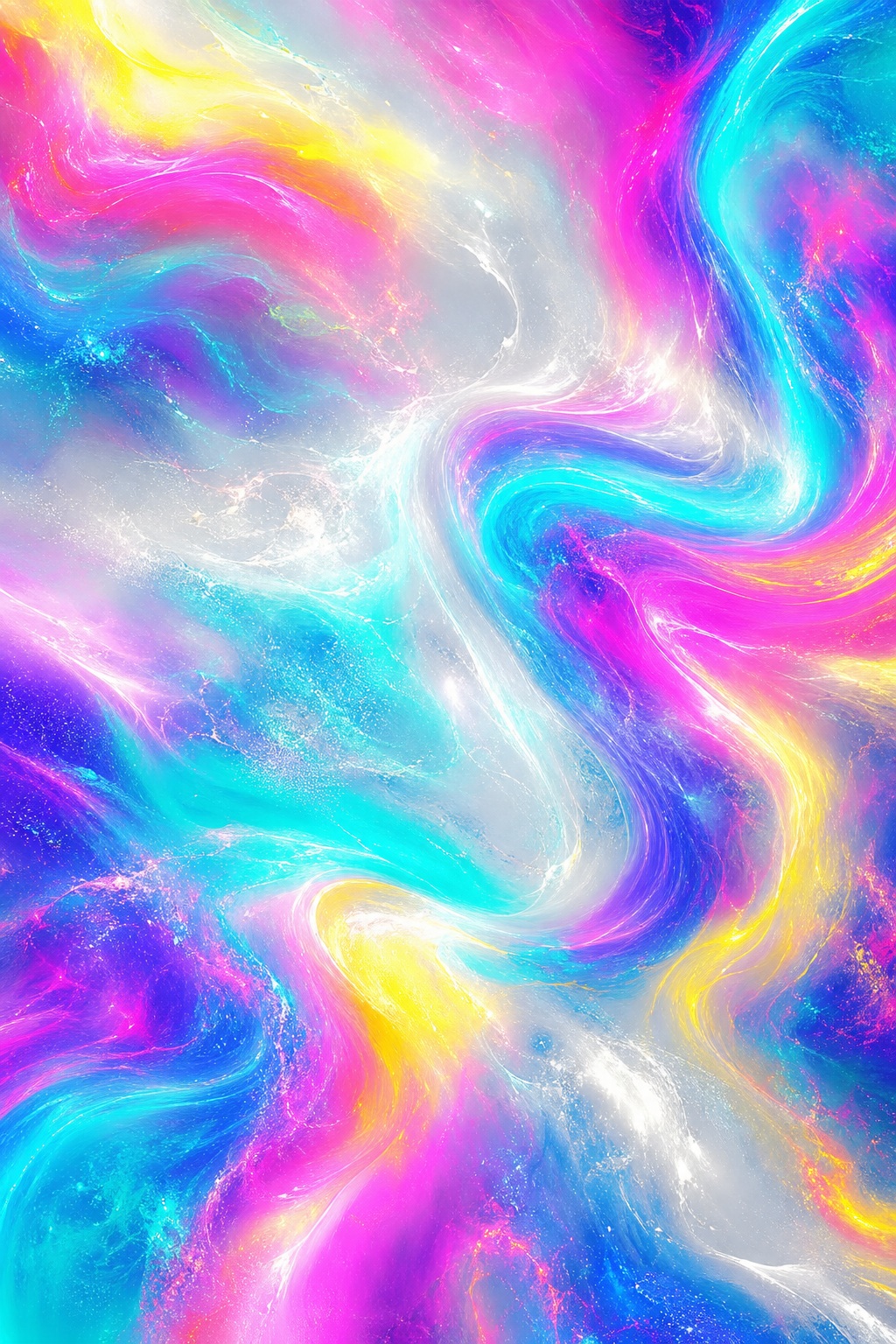 Preview for High Key Neon Luminous Swirls Background