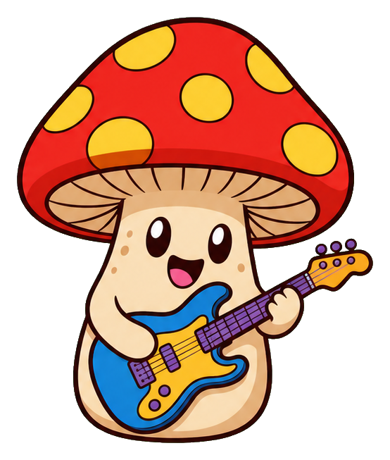Preview for Mushroom Electric Guitar Sticker