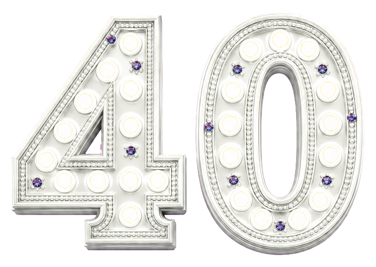 Preview for Marquee 40 Birthday Sticker