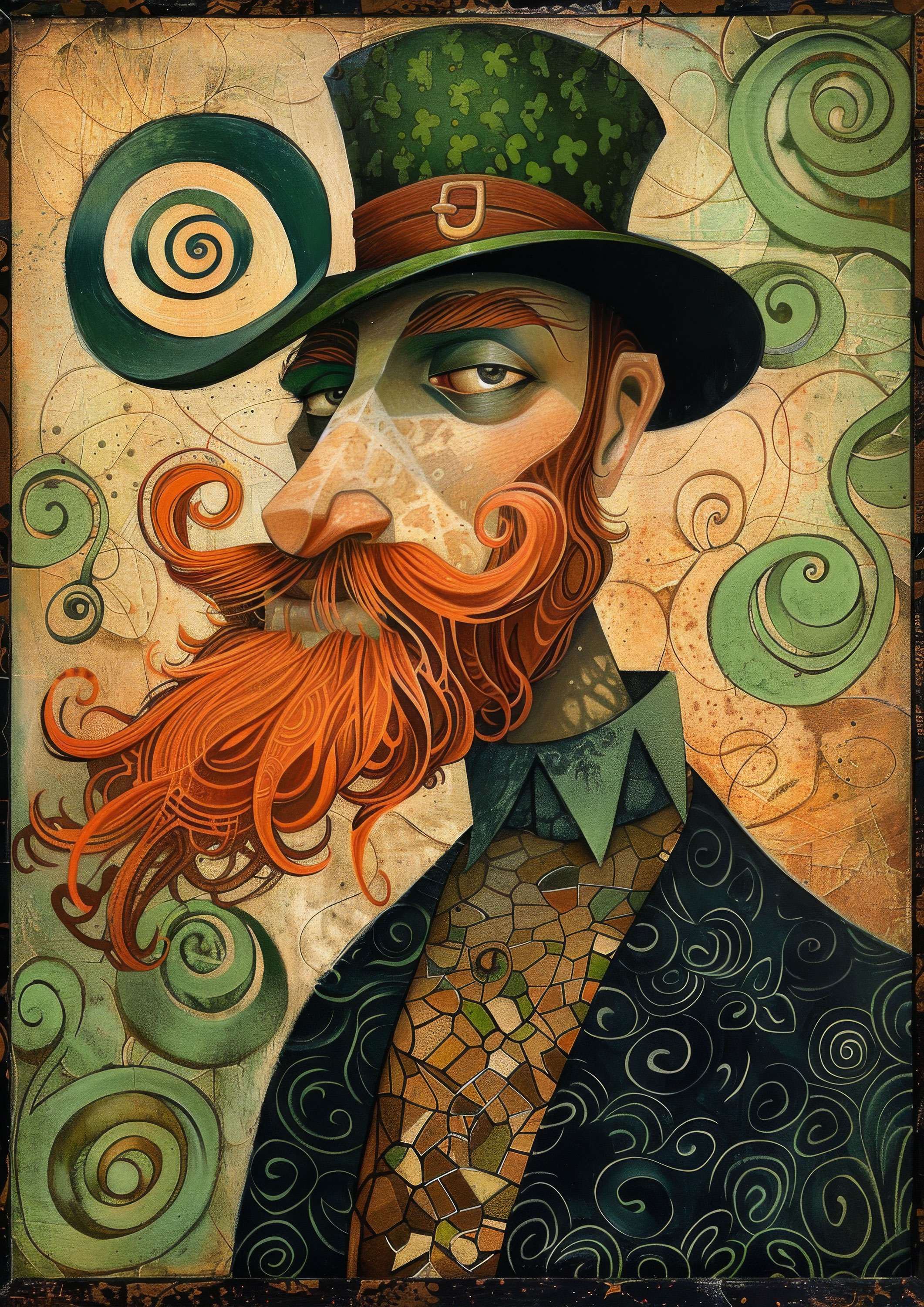 Preview for Stylized-portrait-bearded-man-st-patricks-background-d83fe