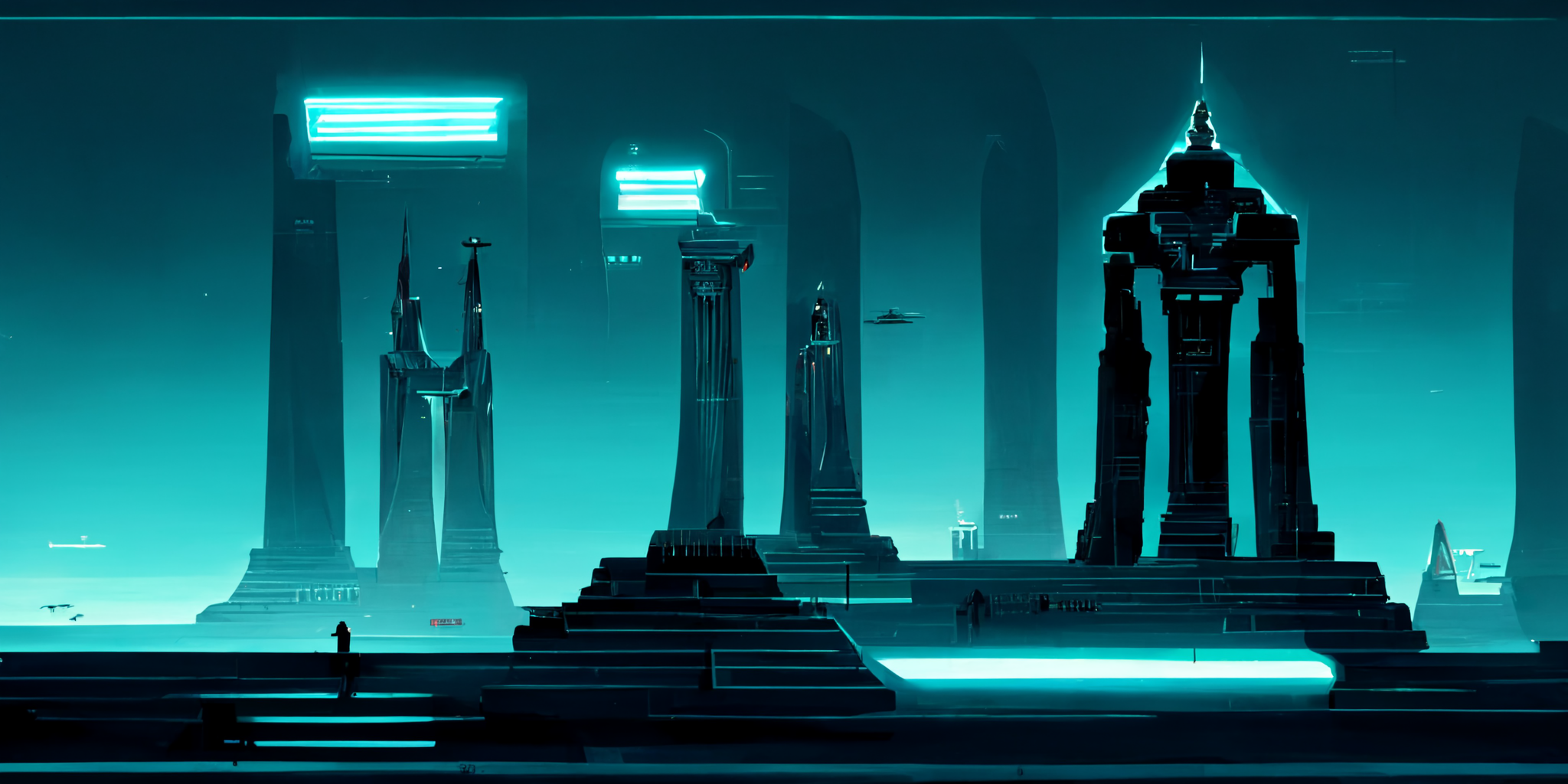 Preview for Futuristic-cityscape-neon-lights-ai-images-background-b4987