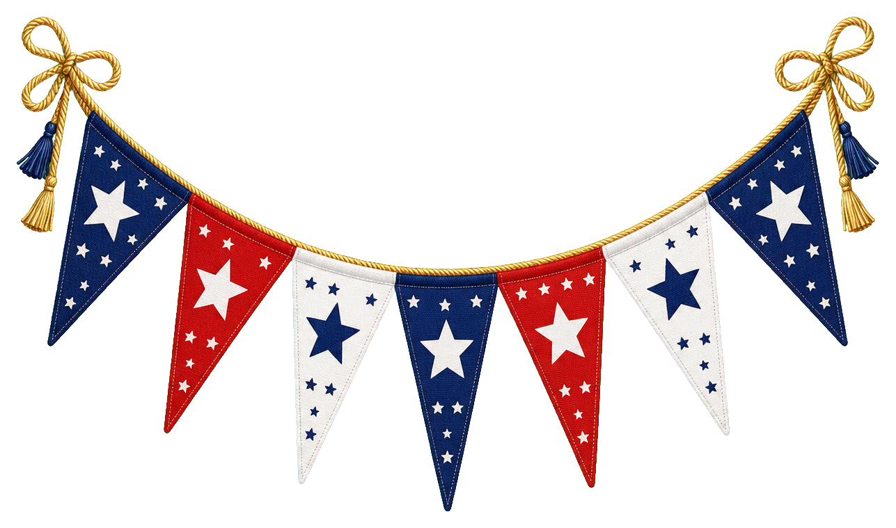 Preview for Festive Patriotic Bunting Sticker