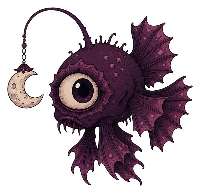 Preview for Moon Lure Fish Alien Sticker