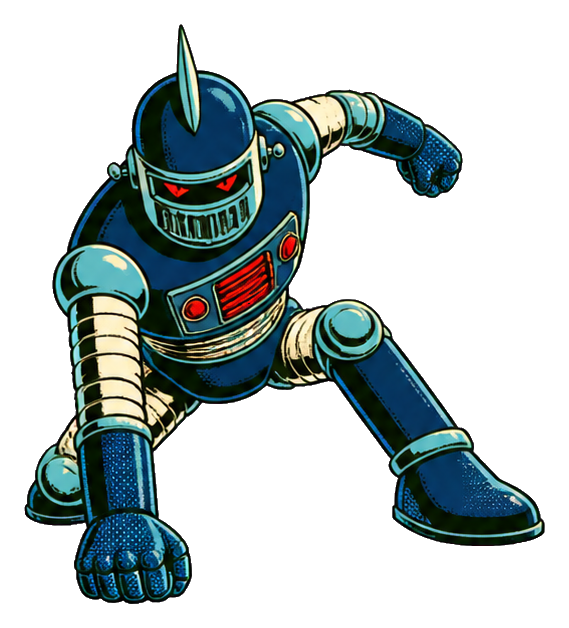 Preview for Halftone Robot Landing Sticker