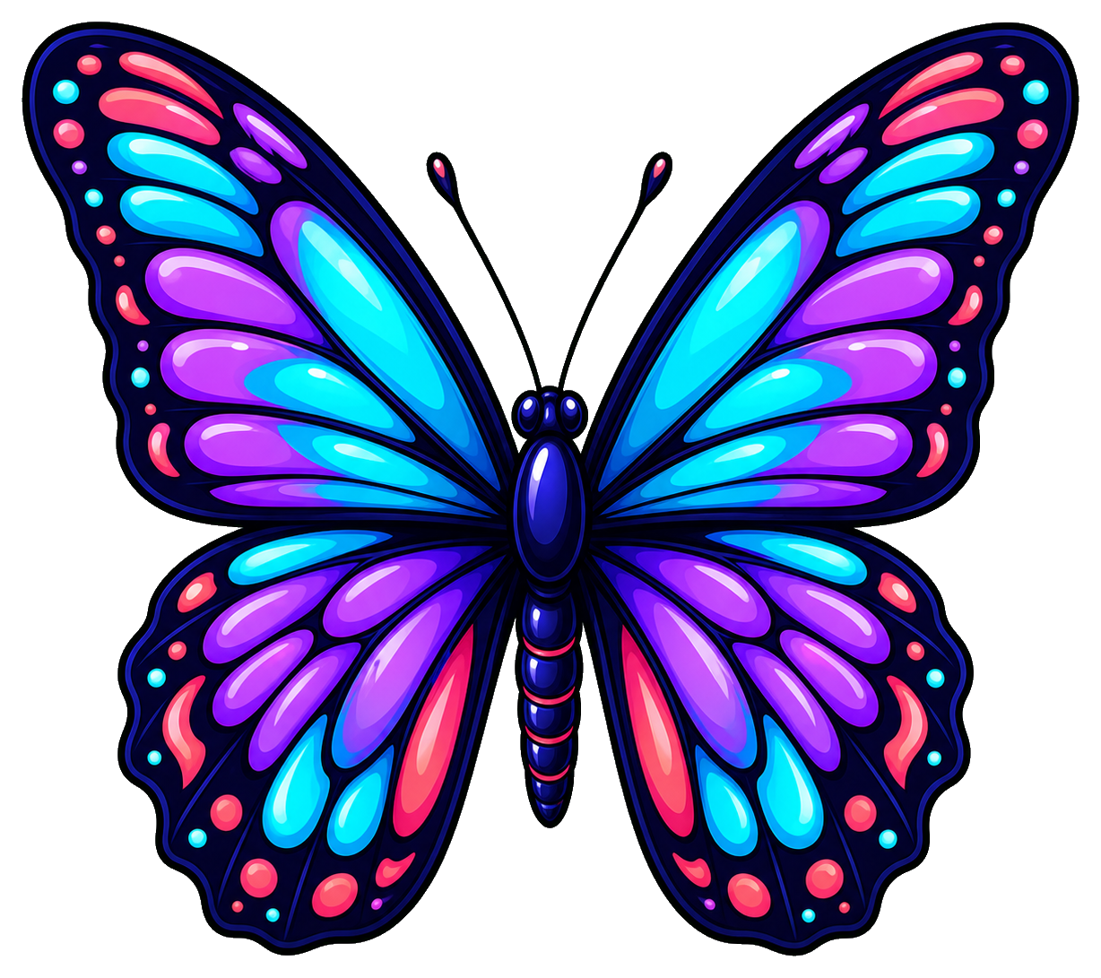 Preview for Midnight Neon Butterfly Sticker