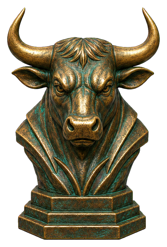Preview for Bronze Bull Bust Sticker