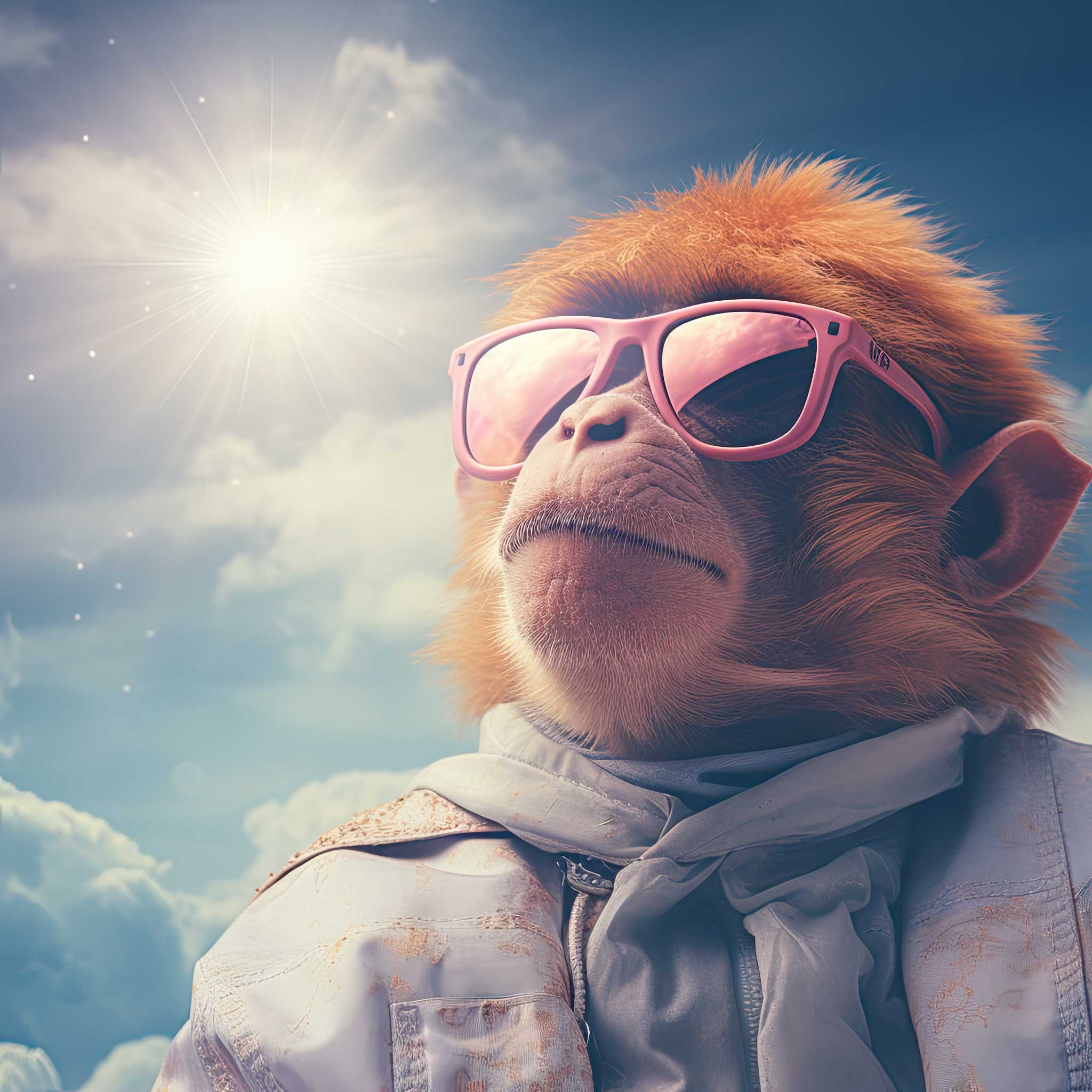 Preview for Cool-monkey-sunglasses-ai-animal-background-b58cb