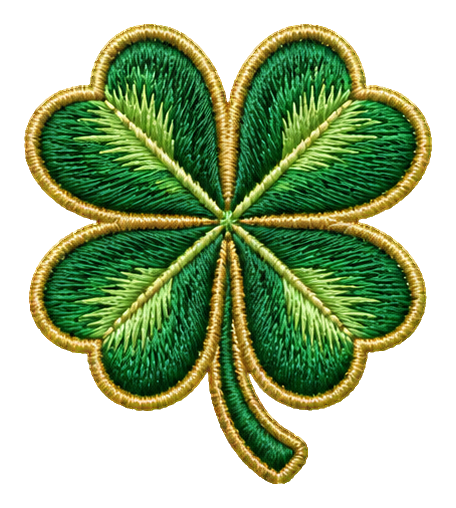 Preview for Embroidered Lucky Charms Four Leaf Clover