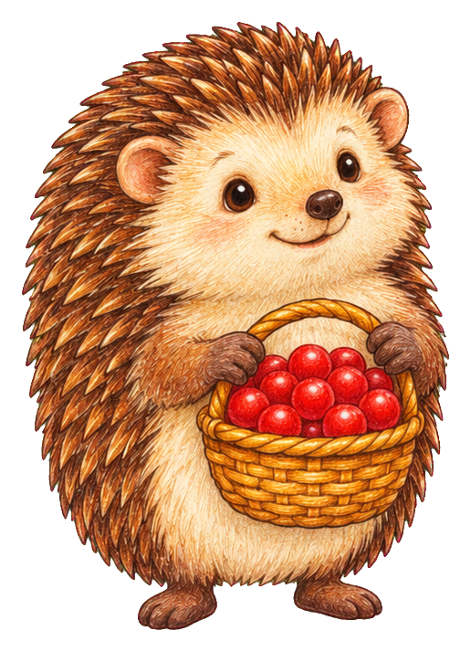 Preview for Woodland Hedgehog Berry Basket