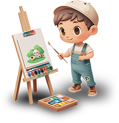 Preview for Young-artist-at-work-character-sticker-a0670
