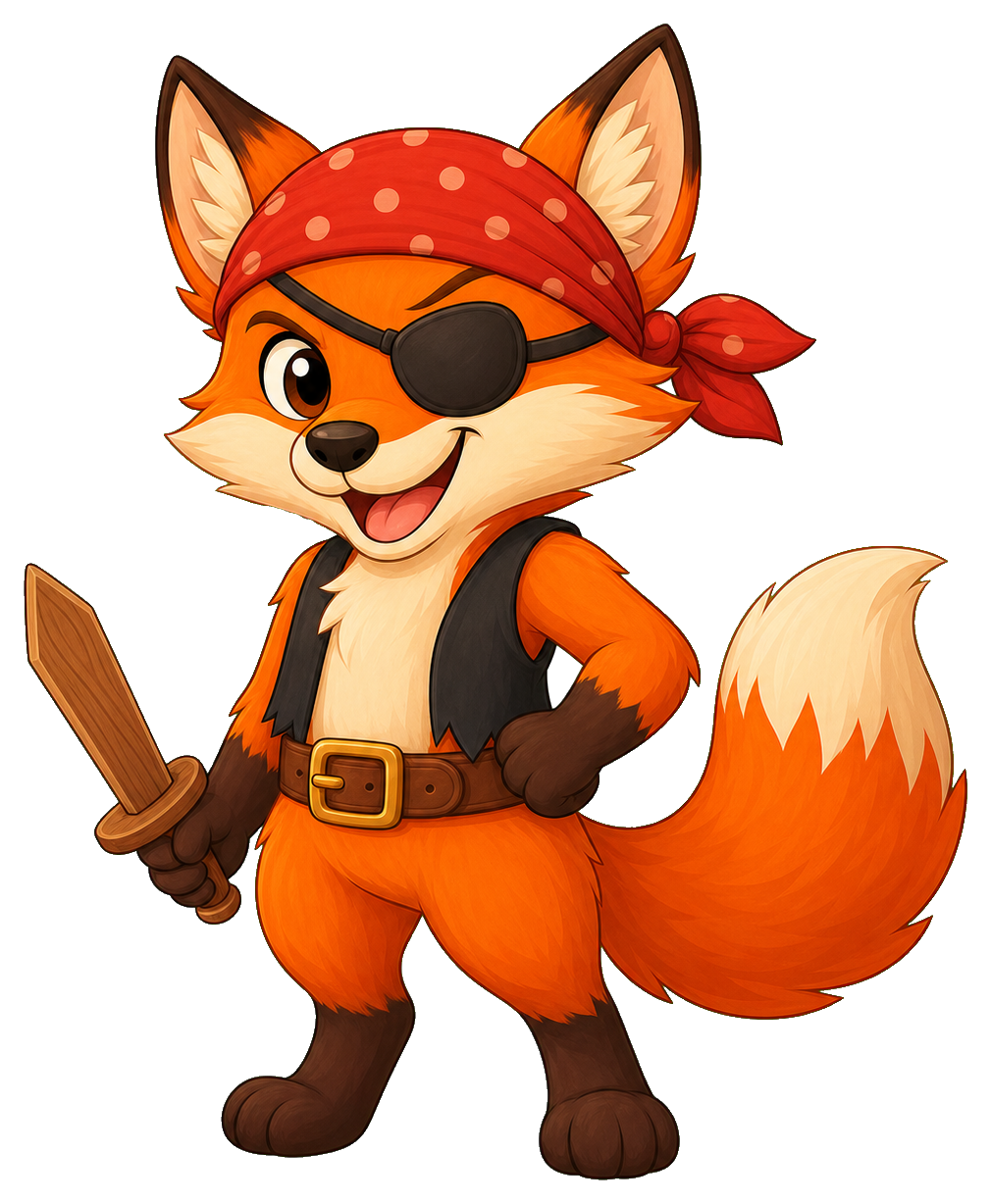 Preview for Pirate Fox Sticker Graphic