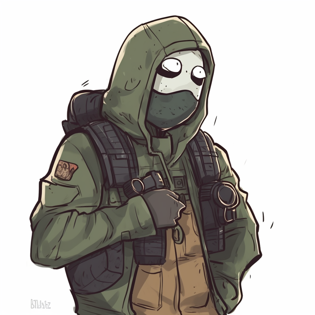 Preview for Mysterious-character-green-hoodie-cartoon-meme-background-dcf73