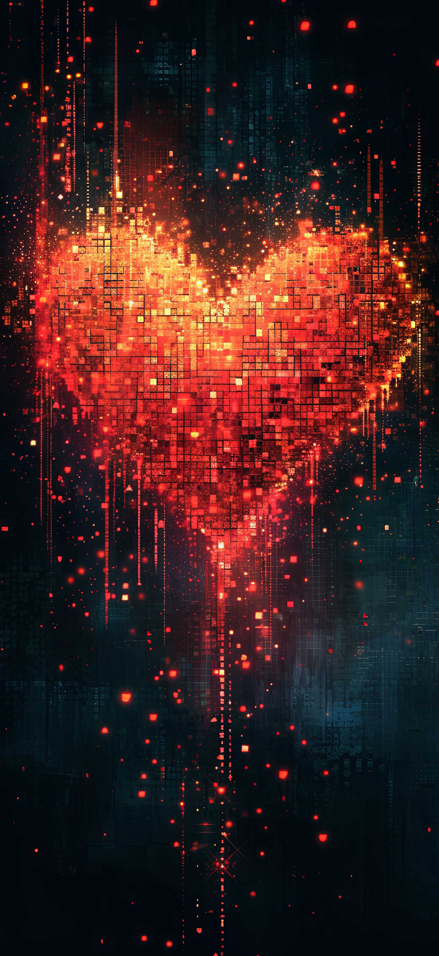 Preview for Digital-pixel-heart-art-heart-phone-background-d1571