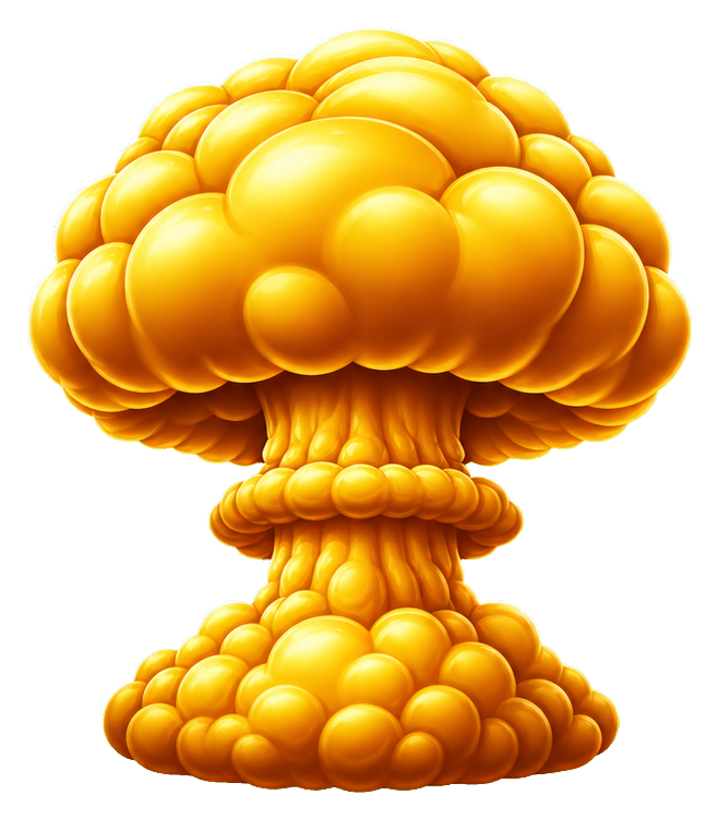 Preview for Golden Rounded Mushroom Cloud Sticker